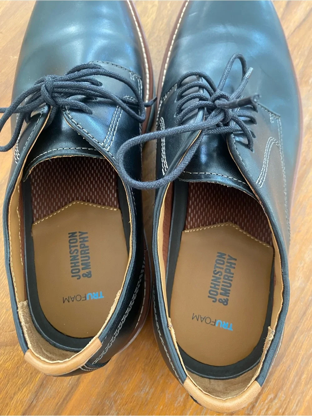Johnston & Murphy Black Leather Shoes Men’s 10.5 W